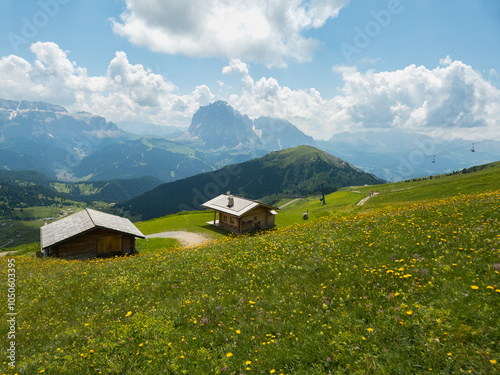 A view from Seceda - Odle - Val Gardena - Ortisei - Italy photo