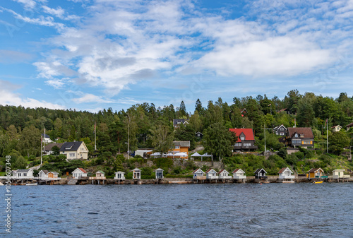 Obraz na płótnie Oslofjord Houses w salonie