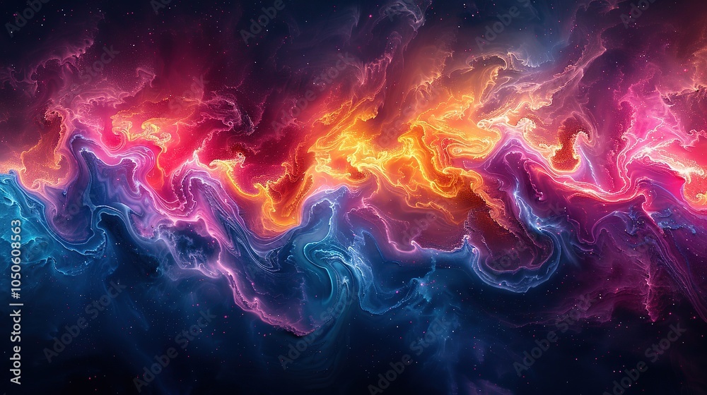 Create an abstract fluid artwork that combines the mastery of rainbow color, form, and composition Create an abstract fluid artwork that combines the mastery of rainbow color, form, and composition
