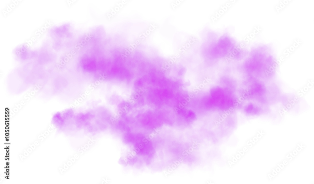 Fantastic pink smoke. Magic smoke. Smog cloud on podium or stage. Fog vapor over ground or water surface, magic haze. PNG.
