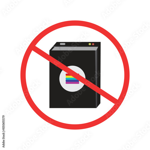 Royalty-Free Vector Image: No Washing Machine Icon - Download Now