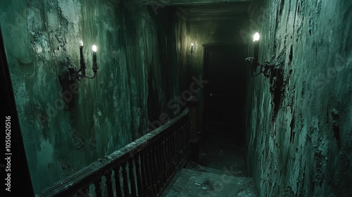 Abandoned Asylum Hallway, W...