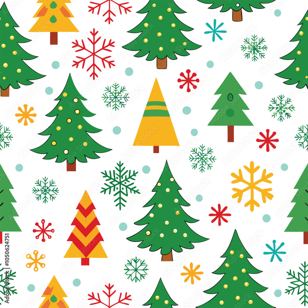 Fototapeta premium Christmas trees Seamless Pattern vector illustration design Background.