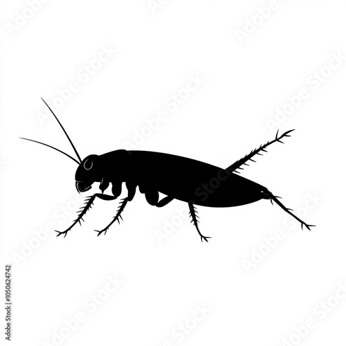 Cricket Silhouette, Illustr...
