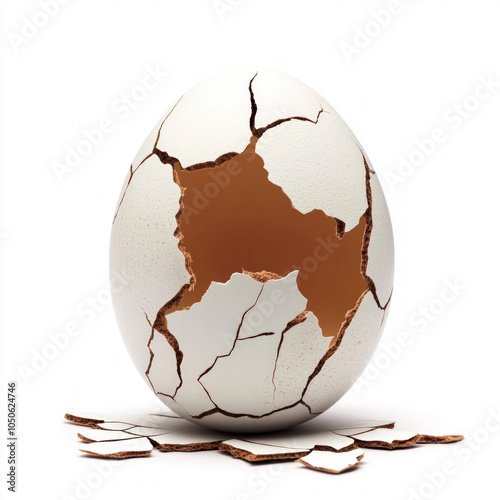 Cracked Egg Isolated