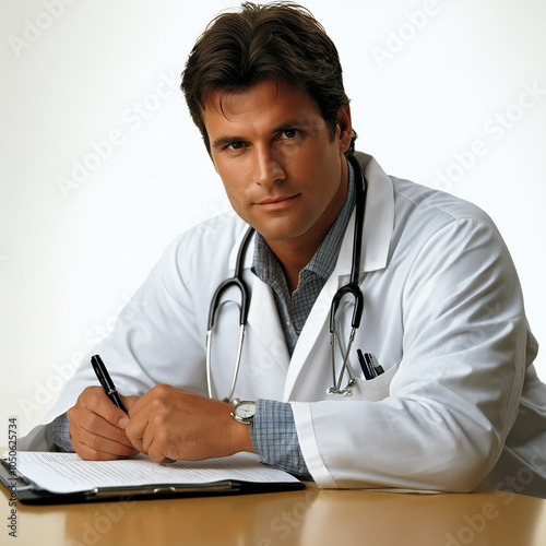 Doctor Writing Isolated