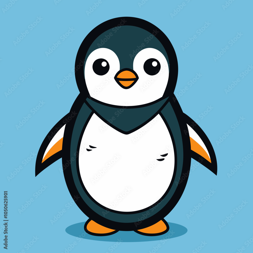 Obraz premium Penguin Vector Art Silhouettes Minimalist and Fun Animal Illustration