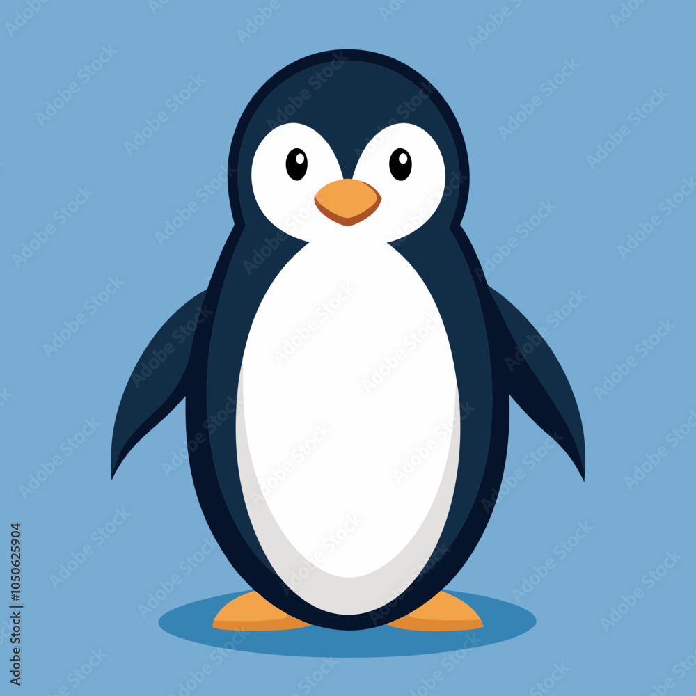 Fototapeta premium Penguin Vector Art Silhouettes Minimalist and Fun Animal Illustration