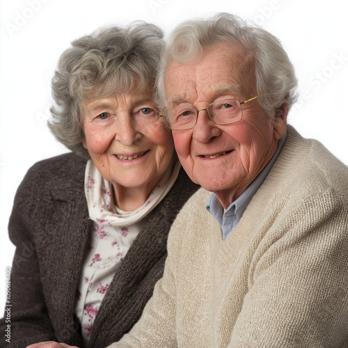 Elderly Couple Isolated