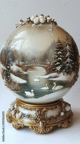 Elegant Glass Globe Featuri...