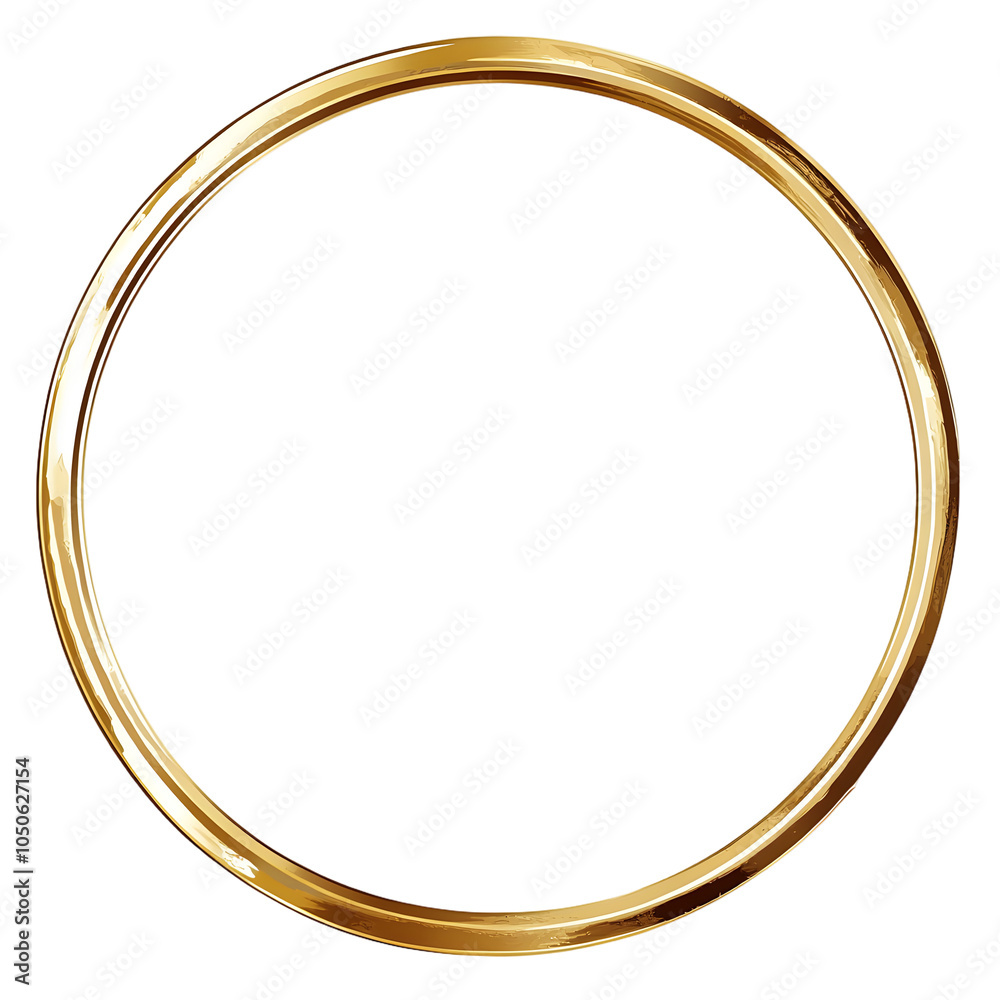 Gold circle frame. Hand Drawn geometric Gold circle frame. Hand Drawn geometric