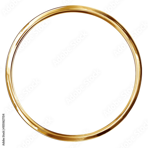 Gold circle frame. Hand Drawn geometric