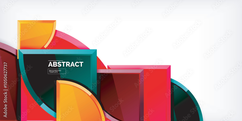 Glossy circles geometric background. Vector Illustration For Wallpaper, Banner, Background, Card, Book Illustration, landing page Glossy circles geometric background. Vector Illustration For Wallpaper, Banner, Background, Card, Book Illustration, landing page