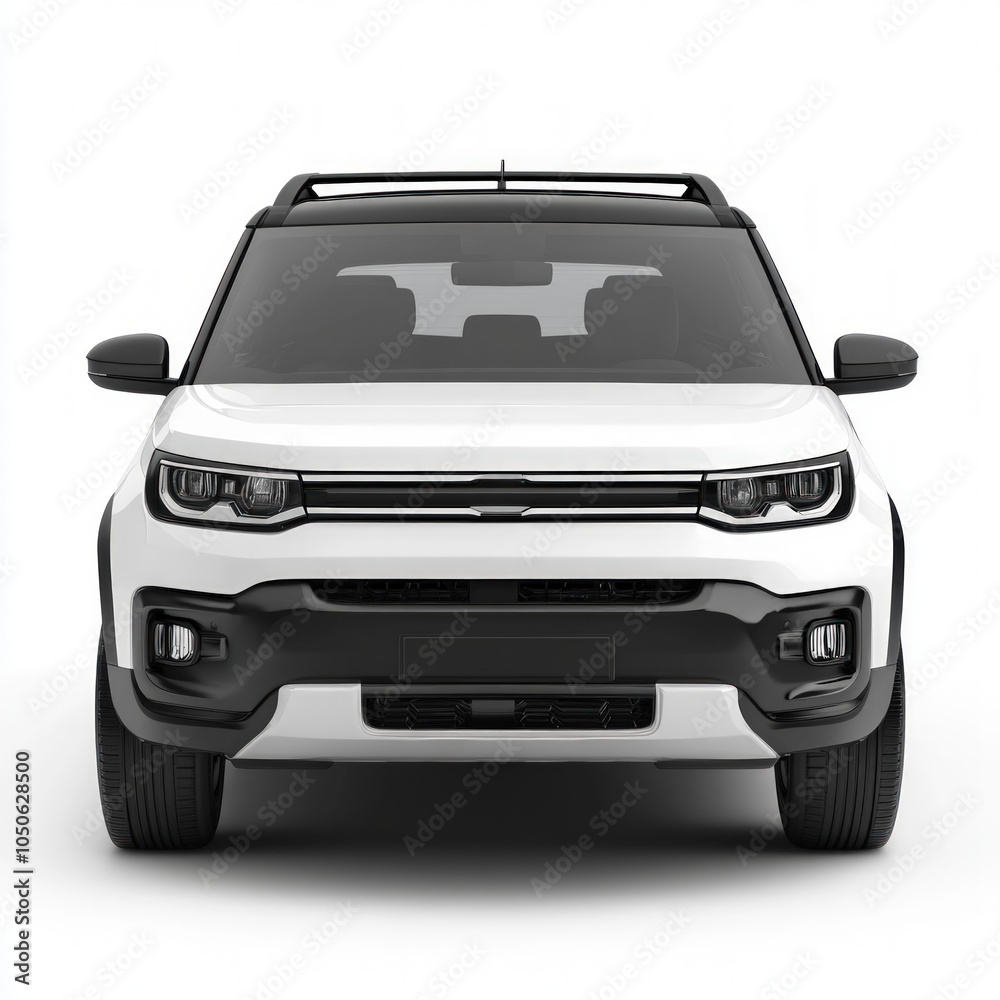 Naklejka premium Modern Car Isolated Front