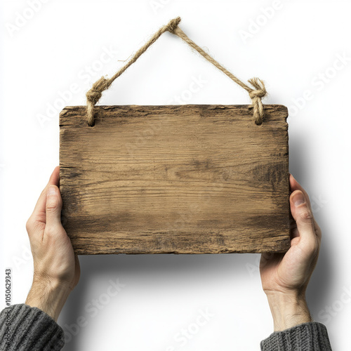 Person Hanging Empty Wooden...