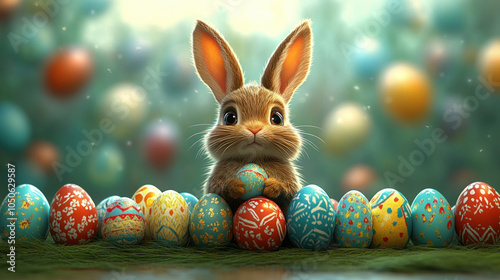 Playful Easter Background S...