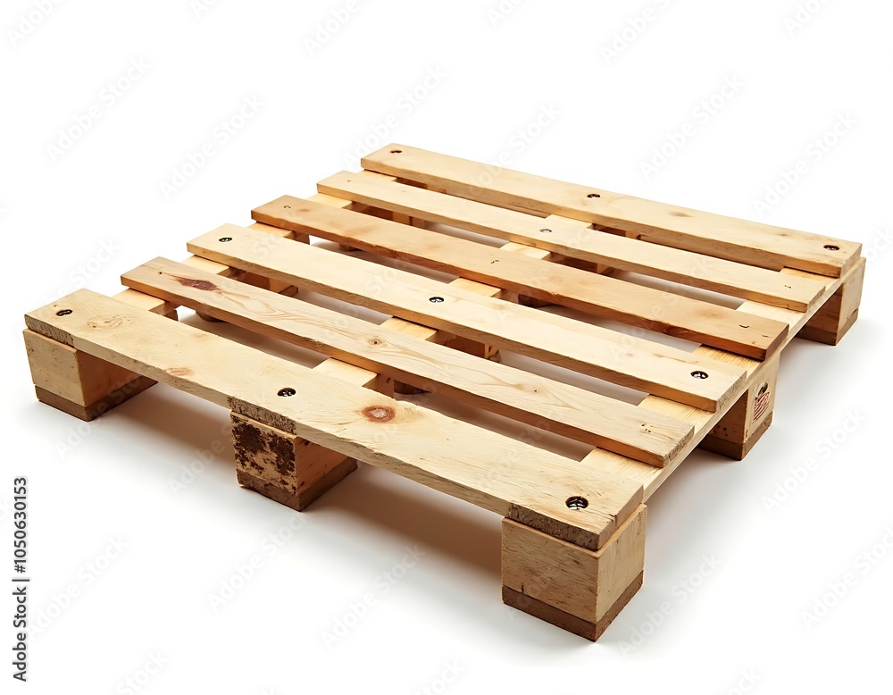 Wooden pallet isolated on white background, warehouse equipment Wooden pallet isolated on white background, warehouse equipment