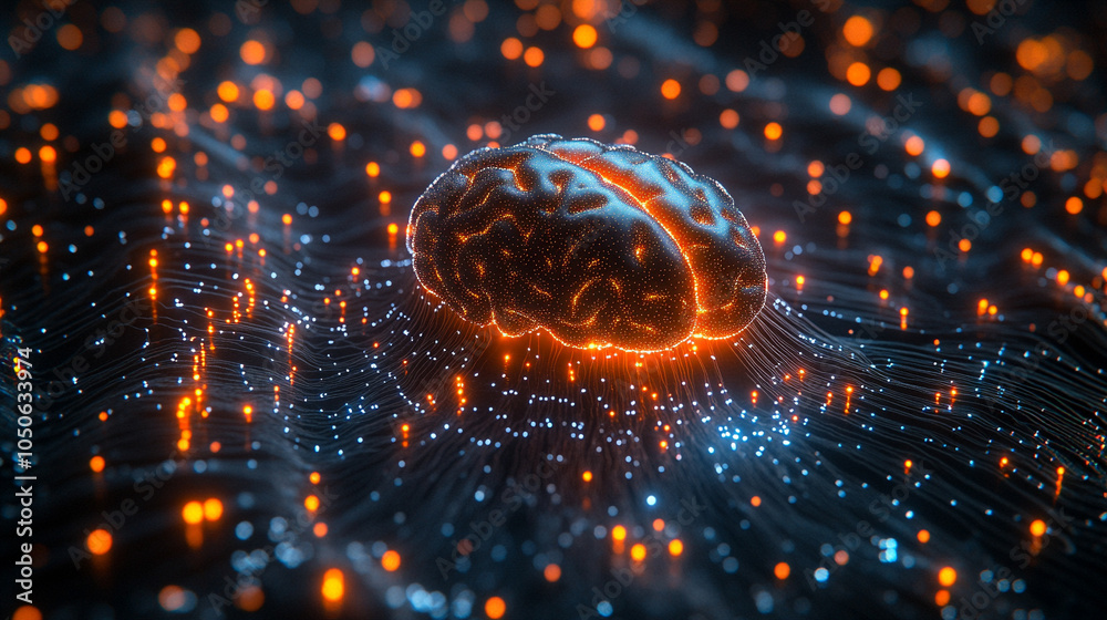 glowing human brain is surrounded by intricate neural networks, symbolizing advanced cognitive functions, interconnectedness, and the beauty of human thought and creativity glowing human brain is surrounded by intricate neural networks, symbolizing advanced cognitive functions, interconnectedness, and the beauty of human thought and creativity