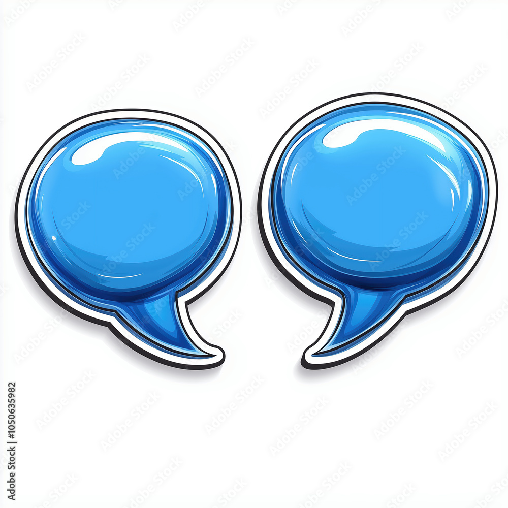 Blue Speech Bubble Vector Illustration: Modern Graphic Design for Fun and Playful Dialogues Blue Speech Bubble Vector Illustration: Modern Graphic Design for Fun and Playful Dialogues