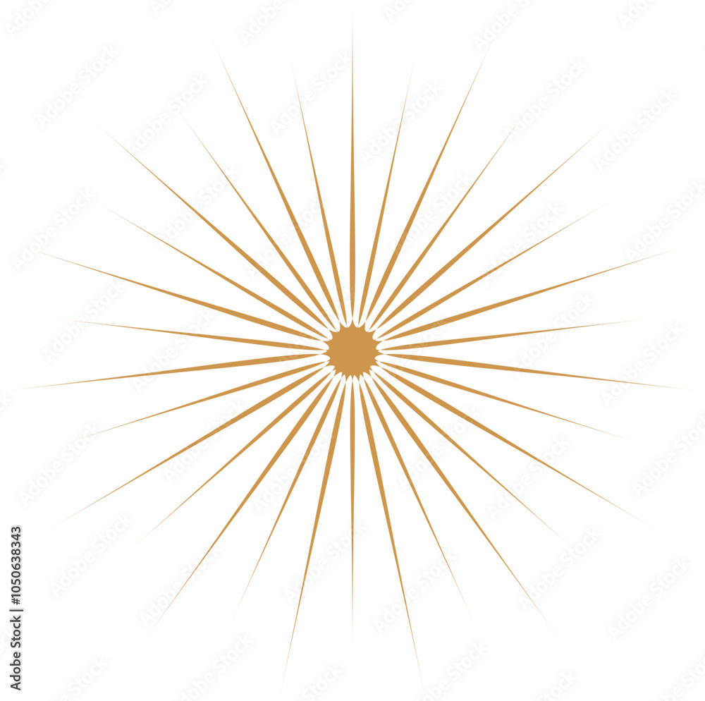Obraz premium Hand-Drawn Sun Rays: Linear Drawing with Shine and Burst Lines, Vector Sunshine Design