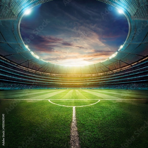 Stadium Background Photography AI Image photo