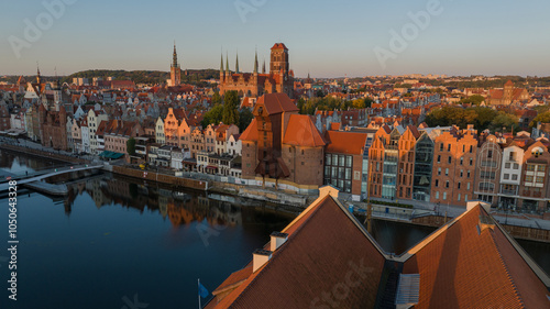 panorama of the old town Gdańsk