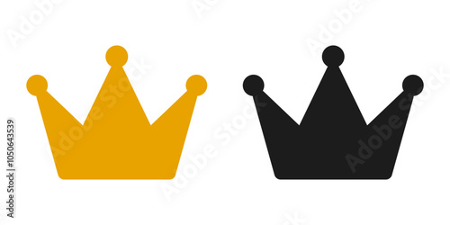 Crown icon, crown sign, high quality premium symbol, silhouette crown symbol