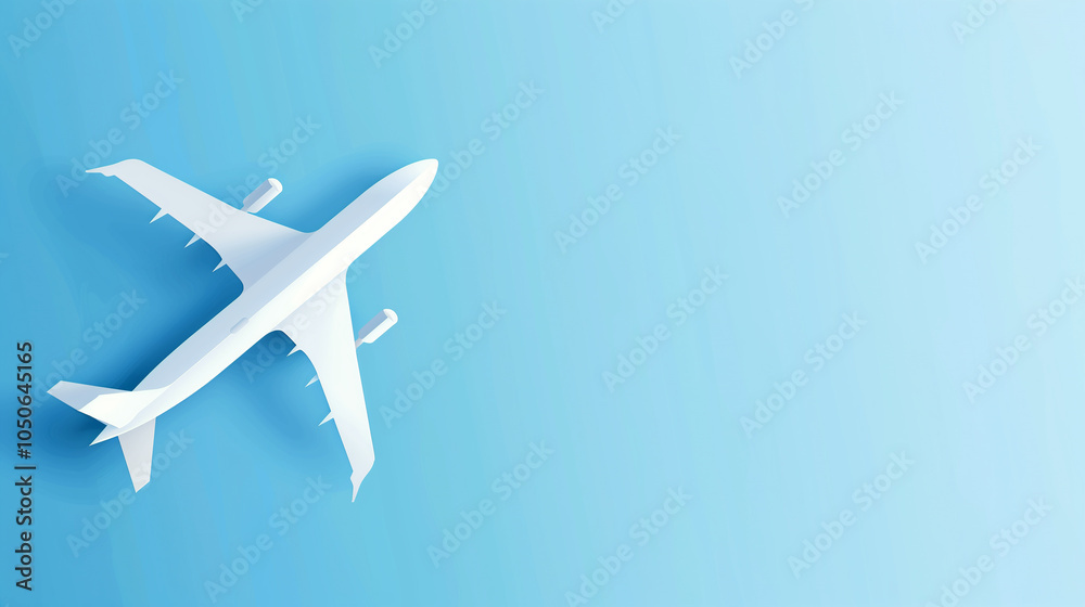 A white airplane is flying in the sky. The sky is blue and the plane is the main focus of the image