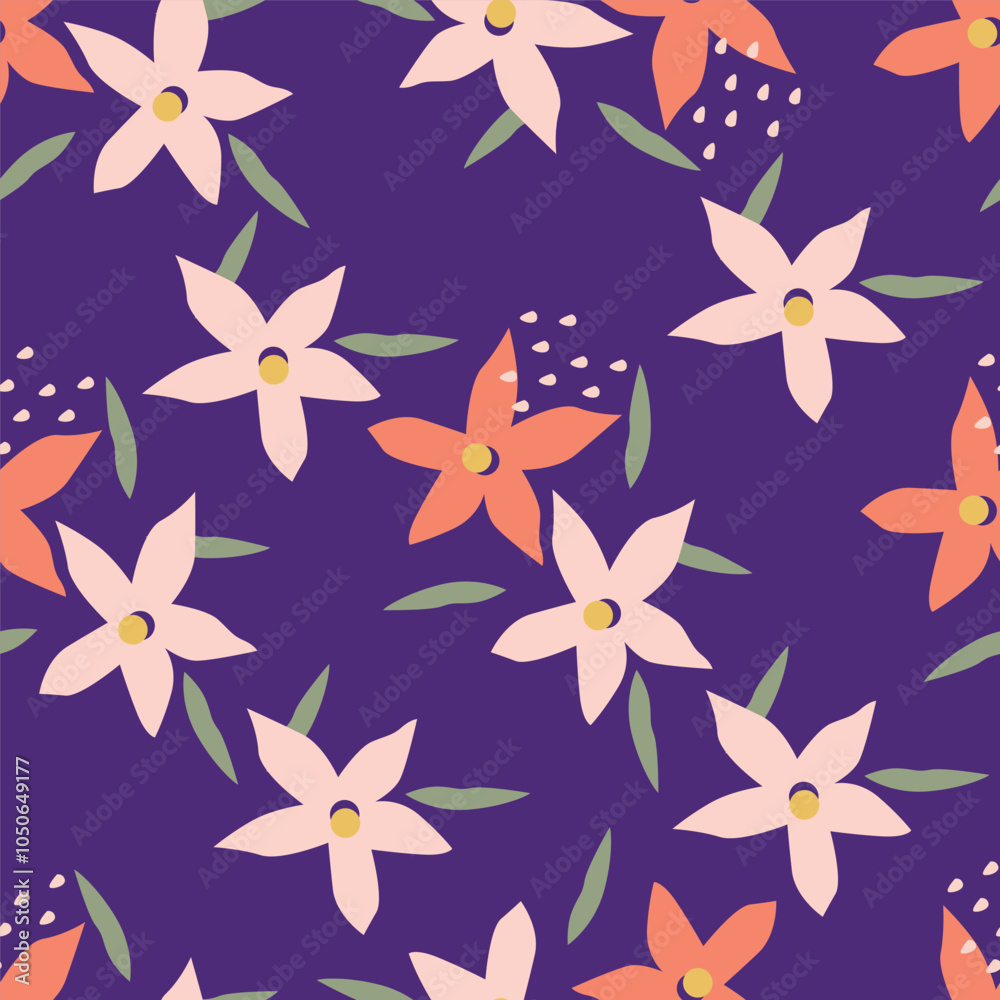 Fototapeta premium Abstract elegance pattern with floral background.
