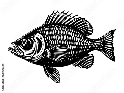 Panfish Vector Design, Fish Vector art and illustration