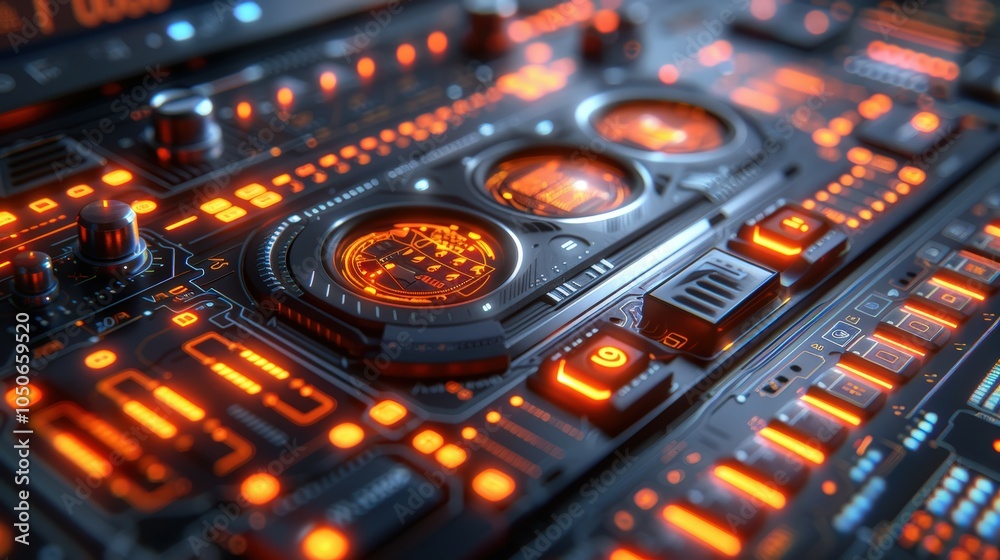 Futuristic Interface with High Detail and Quality Futuristic Interface with High Detail and Quality