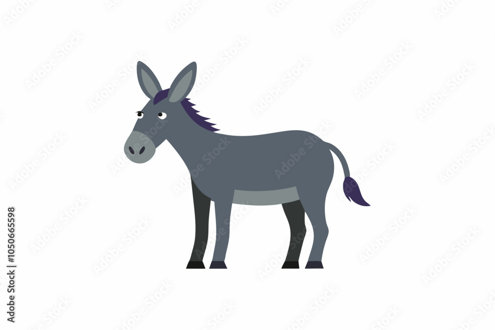 Obraz premium International Donkey Day Donkey in Field Illustration
