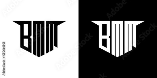 BMM letter logo design with white background in illustrator, vector logo modern alphabet font overlap style, calligraphy designs for logo, Poster, Invitation, etc.
