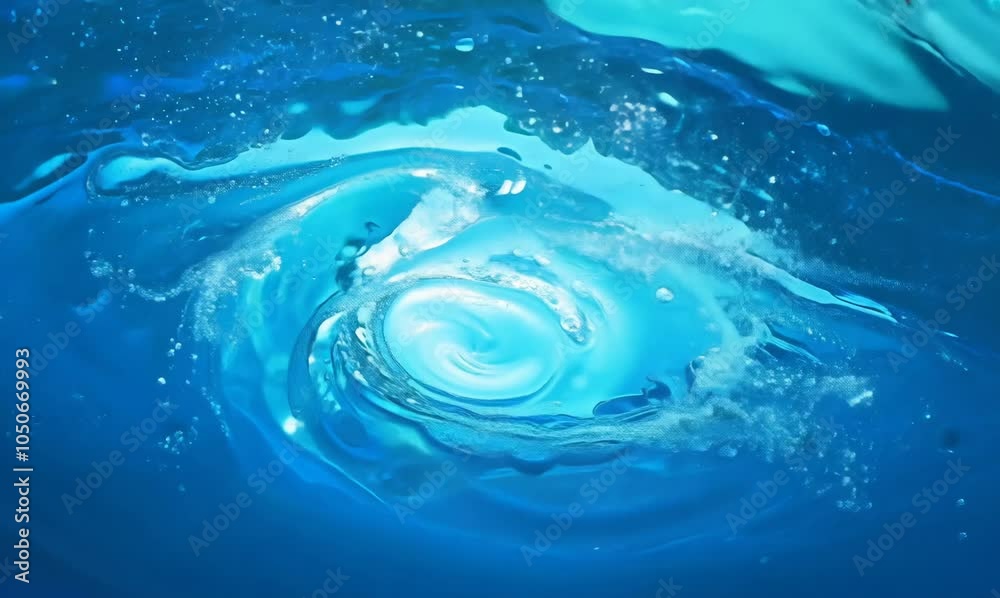 whimsical water whirlpool transitions in cartoon style