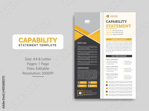 Capability Statement template design