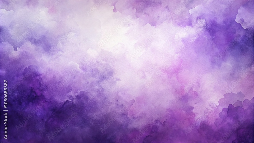 Obraz premium Purple Violet Lavender Watercolor Abstract Background with Copy Space for Creative Projects and Designs