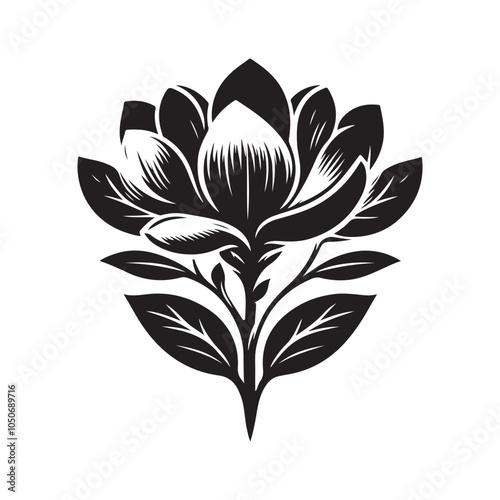 Magnolia Flower Silhouette Vectors – Beautiful Floral Graphics for Creatives