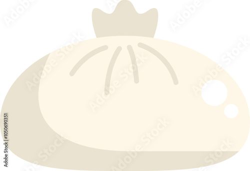 Simple vector illustration featuring a khinkali, a savory dumpling hailing from the caucasus region
