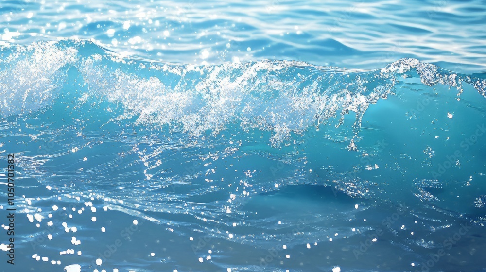 Clear blue water with sparkling waves adobe illustrator