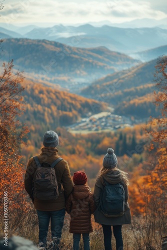 Family taking a road trip together,