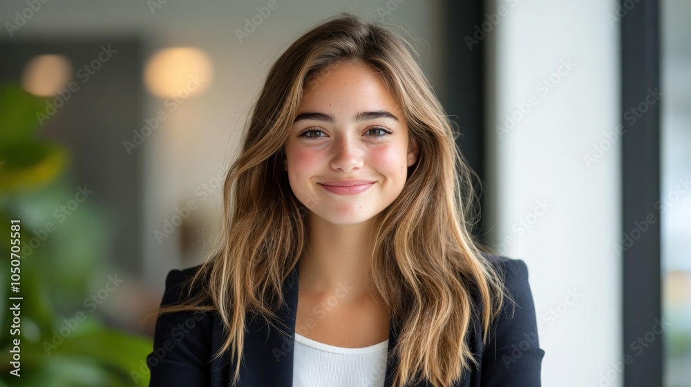 Confident Young Businesswoman Smiling Confident Young Businesswoman Smiling