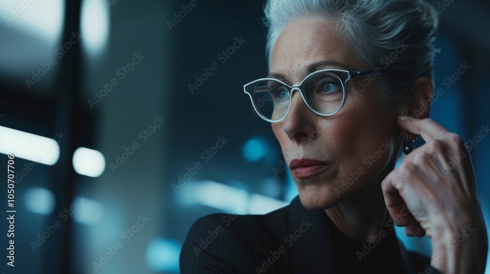 The senior female manager is talking to her team at the company board meeting The senior female manager is talking to her team at the company board meeting