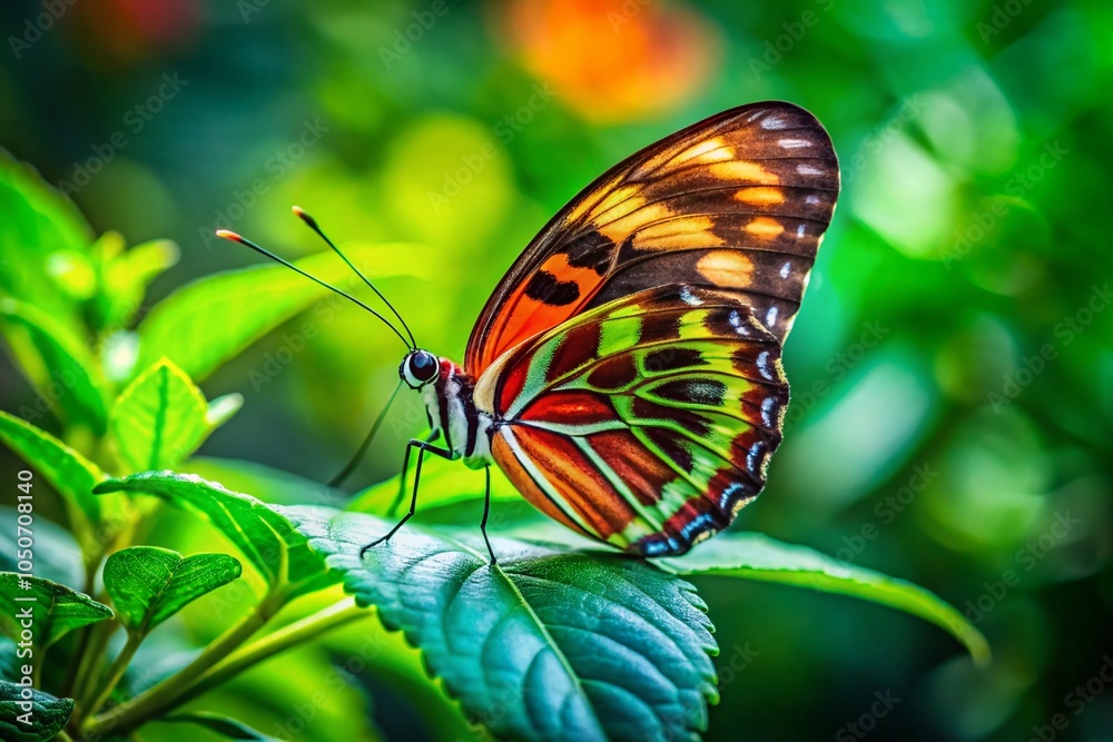 Stunning Butterfly on Lush Green Background - Nature's Beauty Captured in Vivid Detail for Stunning Product Photography Stunning Butterfly on Lush Green Background - Nature's Beauty Captured in Vivid Detail for Stunning Product Photography