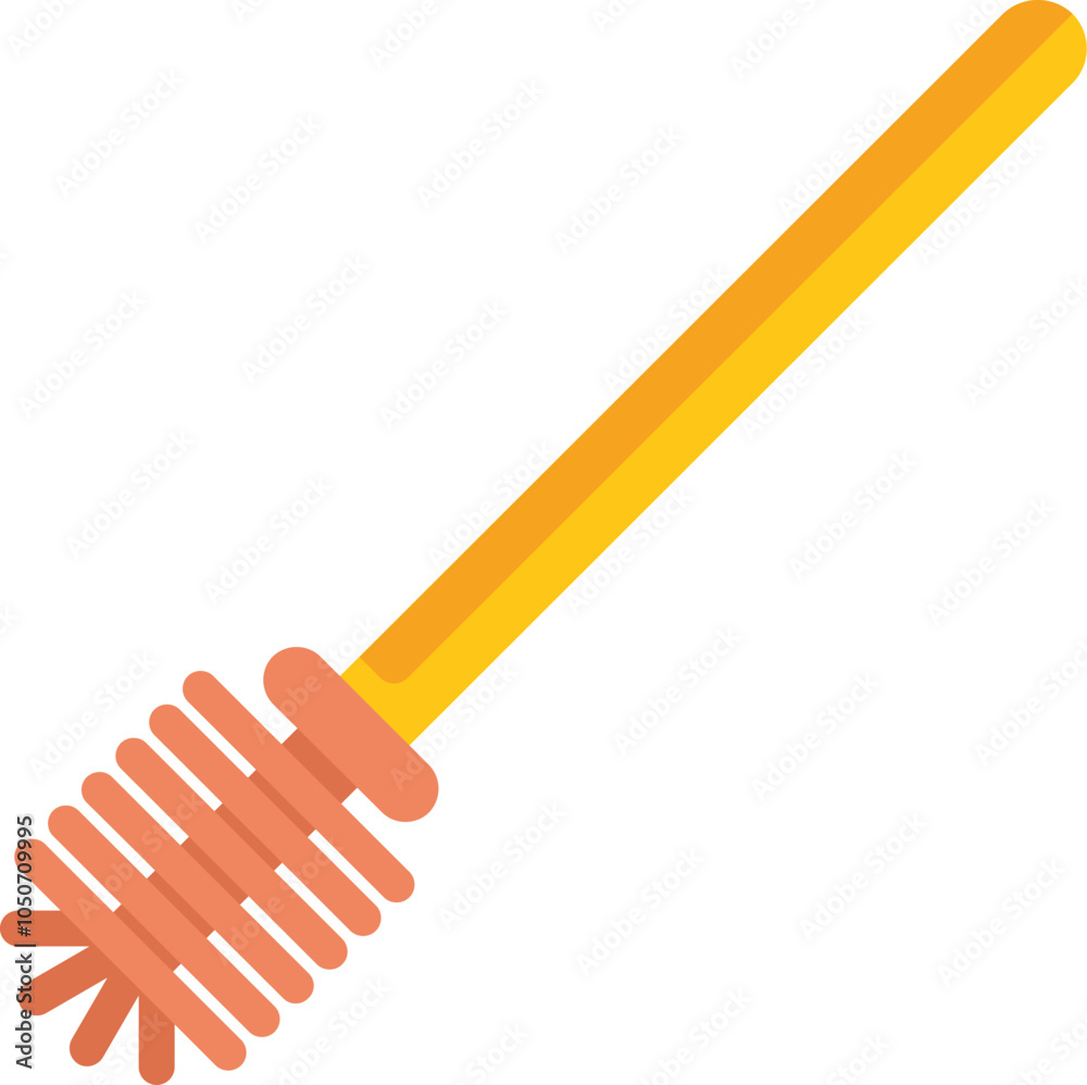 Simple flat vector illustration of a toilet brush isolated on a white background