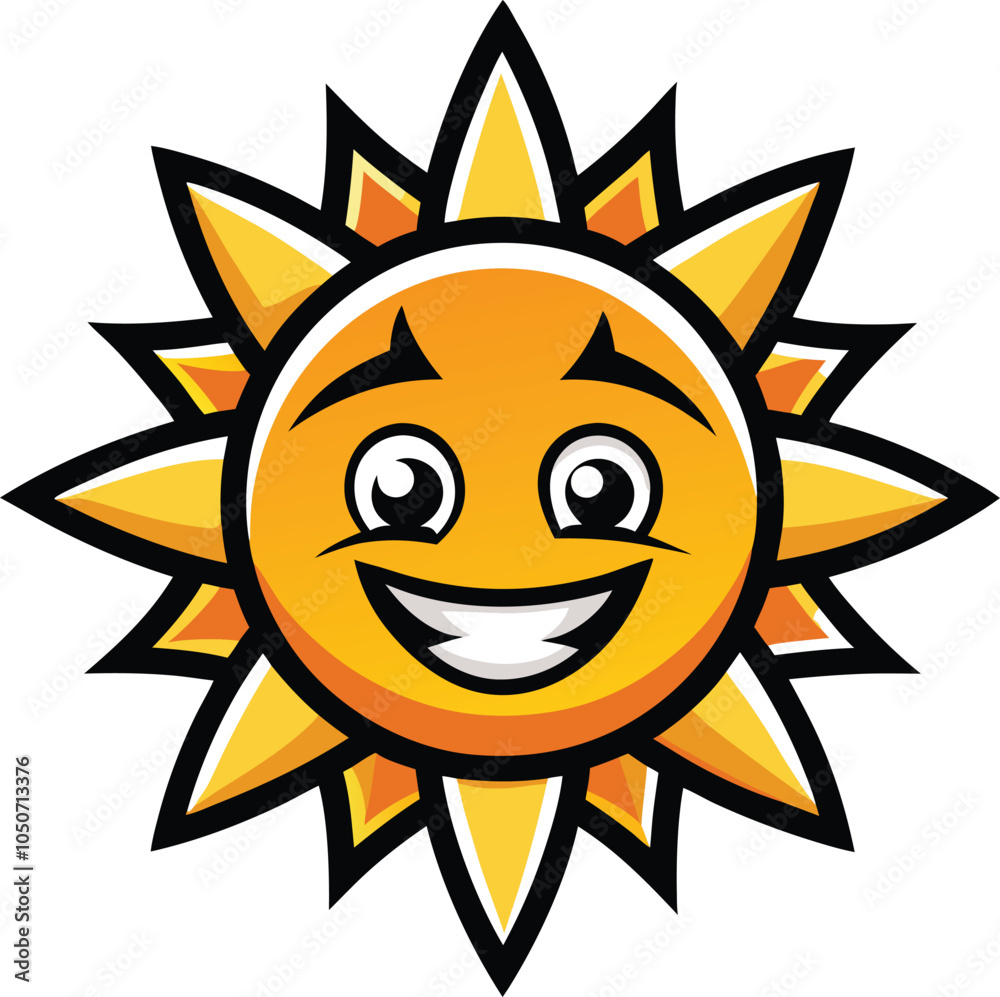 Smiling Sun Cartoon Mascot Smiling Sun Cartoon Mascot