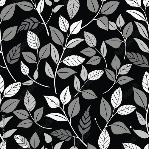 Multicolor leaves seamless pattern background. Natural seamless pattern.