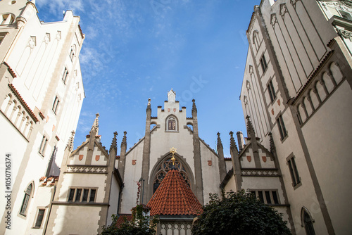 Maisel Synagogue or Maiselova synagoga in Jewish Quarter of Prague. Prague, Czhech Republic