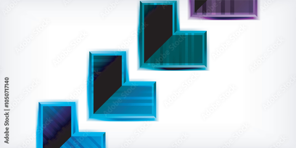 Arrow symbols created with 3d effects and line texture geometric abstract background