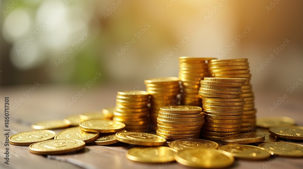Stack of coins. Stack of coins.