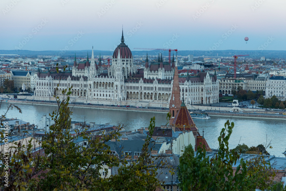 Budapest, Hungary: view of the parliament from the fisherman's bastion Budapest, Hungary: view of the parliament from the fisherman's bastion